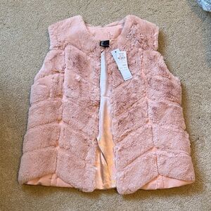 Love Token Blush Faux Fur Vest